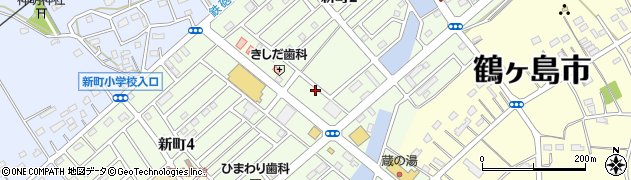 埼玉県鶴ヶ島市新町周辺の地図