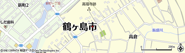 高倉高福寺入口周辺の地図