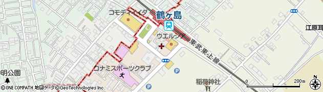川鶴駐輪場周辺の地図