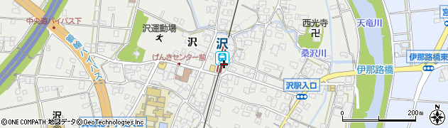 長野県上伊那郡箕輪町周辺の地図