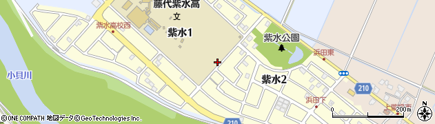 茨城県取手市紫水周辺の地図
