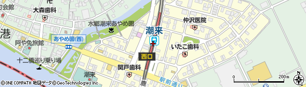 茨城県潮来市周辺の地図