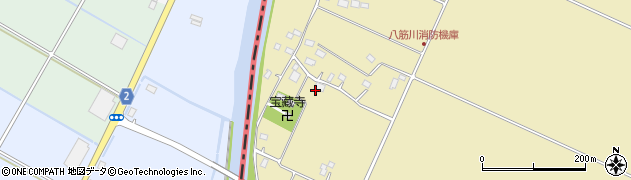 千葉県香取市八筋川（甲）周辺の地図