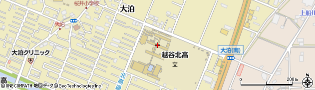 埼玉県立越谷北高等学校周辺の地図