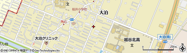 埼玉県越谷市大泊周辺の地図