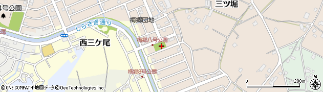 梅郷8号公園周辺の地図