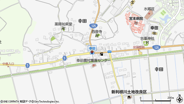 〒300-0605 茨城県稲敷市幸田の地図