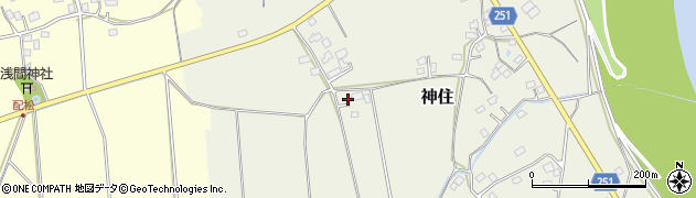 茨城県取手市神住周辺の地図
