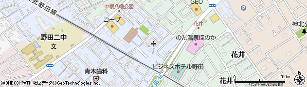 千葉県野田市中根180周辺の地図