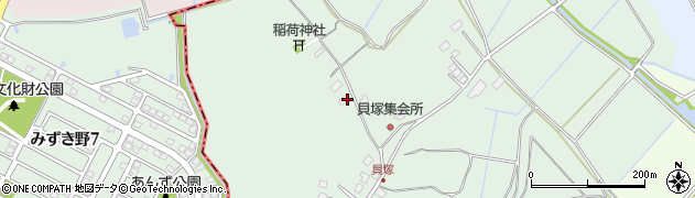 茨城県取手市貝塚周辺の地図