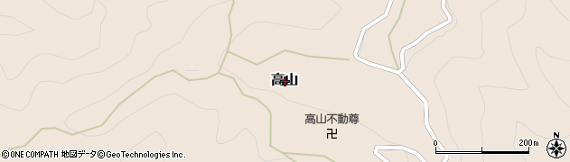 埼玉県飯能市高山周辺の地図