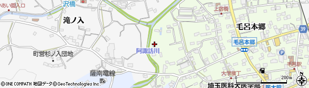 毛呂山町役場　金塚浄水場周辺の地図