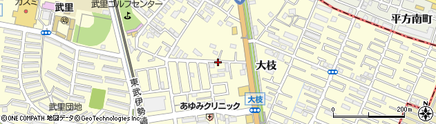 埼玉県春日部市大枝周辺の地図