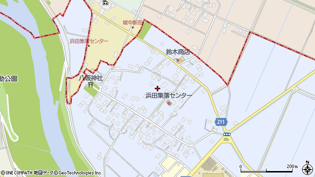 〒300-1507 茨城県取手市浜田の地図