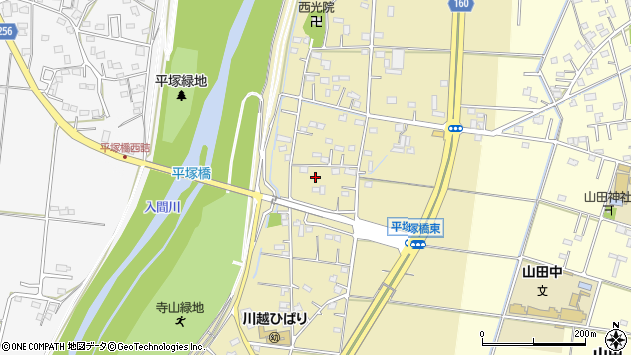 〒350-0827 埼玉県川越市寺山の地図