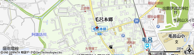 埼玉県毛呂山町（入間郡）毛呂本郷周辺の地図
