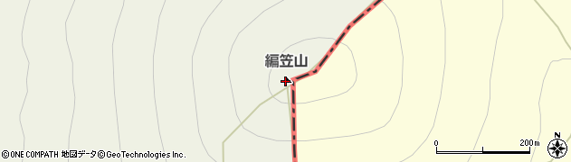 編笠山周辺の地図
