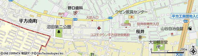 埼玉県越谷市平方南町23周辺の地図