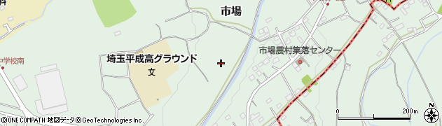 埼玉県入間郡毛呂山町市場周辺の地図