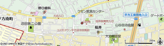 埼玉県越谷市平方1400周辺の地図