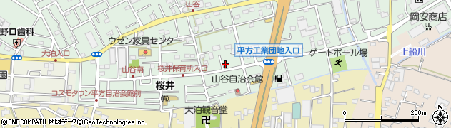 埼玉県越谷市平方1305周辺の地図
