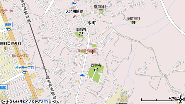 〒302-0109 茨城県守谷市本町の地図