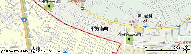 埼玉県越谷市平方南町周辺の地図