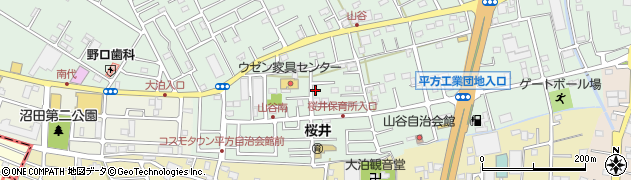 埼玉県越谷市平方1357周辺の地図