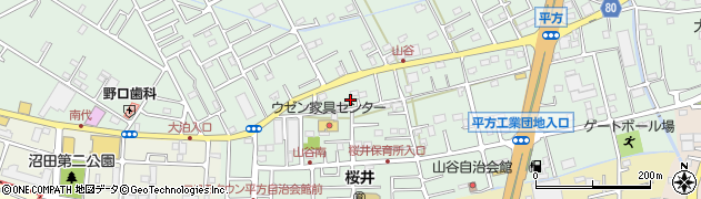 埼玉県越谷市平方1268周辺の地図