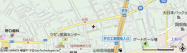 埼玉県越谷市平方1296周辺の地図