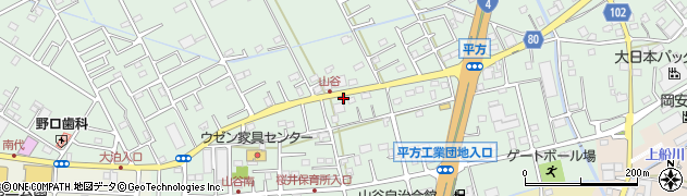 埼玉県越谷市平方1331周辺の地図
