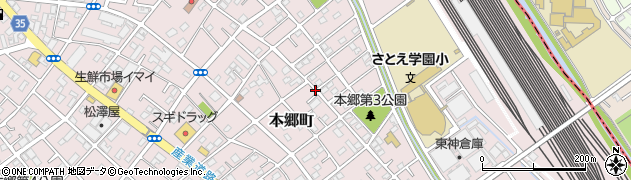 埼玉県さいたま市北区本郷町周辺の地図