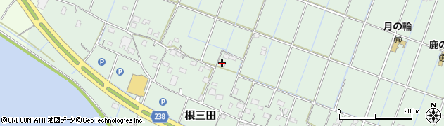 茨城県鹿嶋市根三田周辺の地図