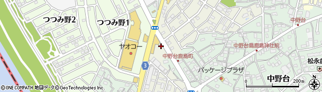 千葉県野田市中野台鹿島町25周辺の地図