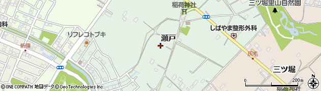 千葉県野田市瀬戸165周辺の地図