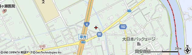 埼玉県越谷市平方2168周辺の地図