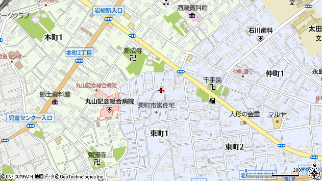 〒339-0055 埼玉県さいたま市岩槻区東町の地図
