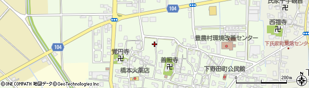 福井県鯖江市下野田町周辺の地図