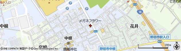 メガネフラワー野田店周辺の地図