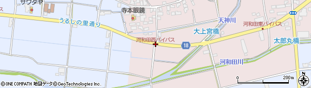 河和田西バイパス周辺の地図