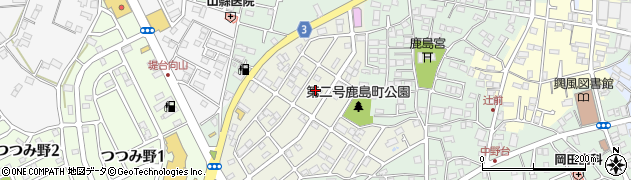 千葉県野田市中野台鹿島町8周辺の地図