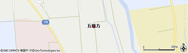 福井県大野市五條方周辺の地図
