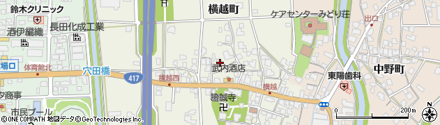 福井県鯖江市横越町21周辺の地図