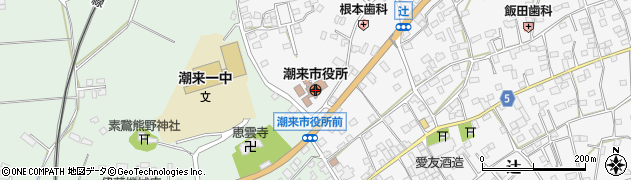 潮来市役所周辺の地図
