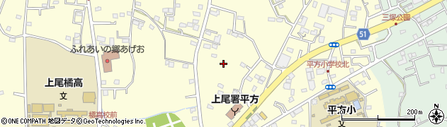 埼玉県上尾市平方周辺の地図