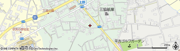 埼玉県上尾市上野222周辺の地図