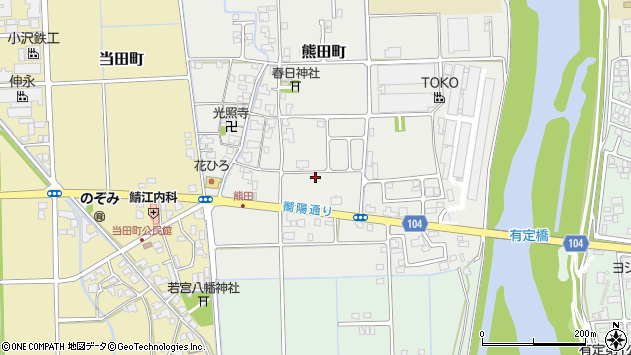 〒916-0062 福井県鯖江市熊田町の地図