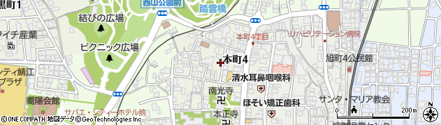 福井県鯖江市本町4丁目周辺の地図