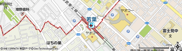 若葉駅周辺の地図