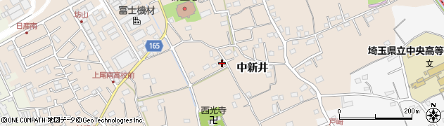 埼玉県上尾市中新井周辺の地図